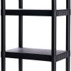 CTSEV-AP-103_1 Plano 4-Shelf Plastic Storage Shelves, 48” x 23” x 14”, 200lb Capacity, Pantry, Office, Closet and Garage Shelves, Easy to Assemble, Durable Plastic Shelving Unit