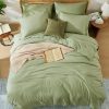 Queen Comforter Set-7 Pieces Soft Prewashed Bed in a Bag Queen Bedding Sets | All Season Comforter with Sheets, Pillow Shams & Pillowcases, Sage Green