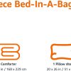 CTSEV-AP-1101_3 Amazon Basics 2-Piece Soft Microfiber Kid's Comforter and Pillow Sham Set, Twin, Navy, Solid