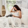 Sasttie Fluffy Queen Comforter Set, 3 PC Soft Fleece Bedding, Cream White | Marshmallow Bedding Set with 2 Pillowcases, Warm & Fuzzy Faux Fur Down Alternative, OEKO-TEX Certified