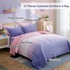 Girls Comforter Set Twin XL/Full Size Colorful Ombre Pink Purple Rainbow Bedding Set Bed in A Bag for Kid Teen Girls 7 PC (1 Comforter, 1 Flat Sheet, 1 Fitted Sheet, 2 Pillow shams, 2 Pillowcases)