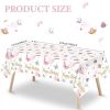 Tiamon 3 Pack Butterfly Happy Birthday Tablecloth Butterfly Party Decorations 108 x 54 Inch Watercolor Plastic Waterproof Table Covers Rectangular Disposable Decor for Girl Party Baby Shower