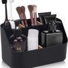 CTSEV-AP-153_1 Ayswupt Electric Toothbrush Holders for Bathrooms,Black Tooth Brushing Holder,Toothpaste Organizer with Dividers,Bathroom Countertop Accessories Storage,Toothbrush Stand for Vanity Office Sink