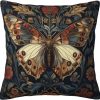 William Morris Vintage Floral Butterfly Throw Pillow Covers 18 * 18In Velvet Material