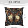 William Morris Vintage Floral Butterfly Throw Pillow Covers 18 * 18In Velvet Material