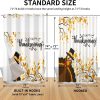 Turkey Thanksgiving Day No Hook Shower Curtain with Snap in Liner Happy Thanksgiving Bathroom Curtains Fall Autumn Leaves See Through Top Window Double Layers Shower Curtains 71x74 in