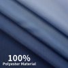 No Hook Shower Curtain with Snap in Fabric Liner Set, Ombre Deep Blue Modern Hotel Style Double Layer Shower Curtain for Bathroom with Top Sheer Window, 71"X74"