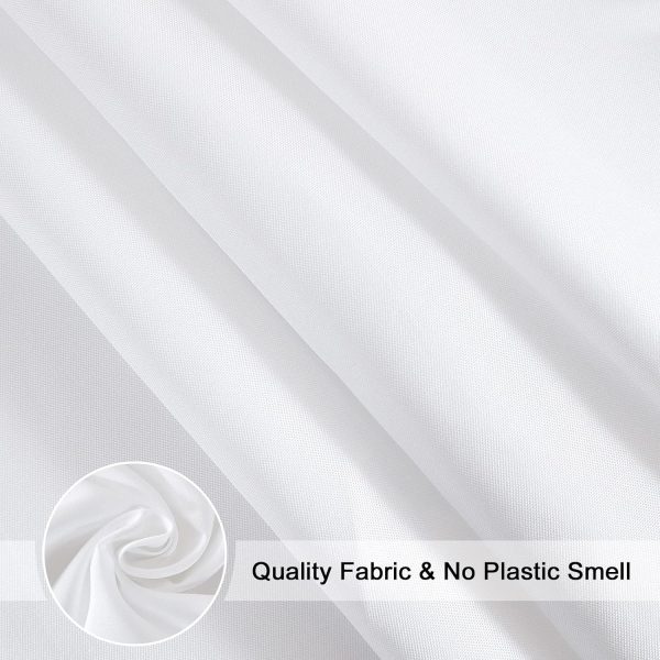 EurCross Extra Long Fabric Shower Curtain Liner 84 inches Long Length, Light in Machine Washable Water-Repellent Solid White Shower Curtain Liner for Bathroom 72 x 84inch