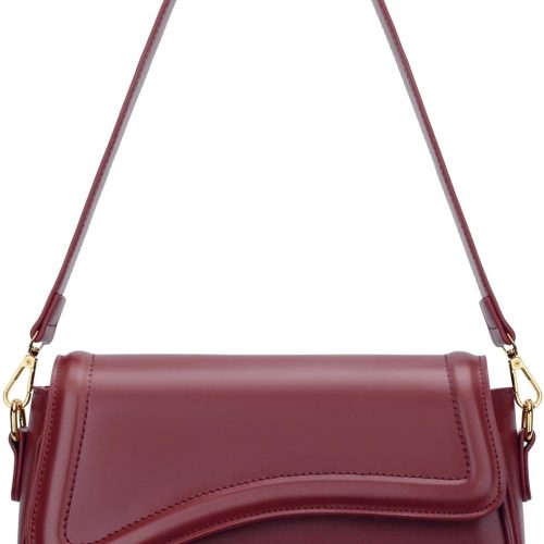 KKXIU Shoulder Bag for Women Small Hobo Handbags Cute Mini Clutch Purses | Classic Trendy Retro Underarm Crossbody Bag with Detachable Straps, Zipper Closure
