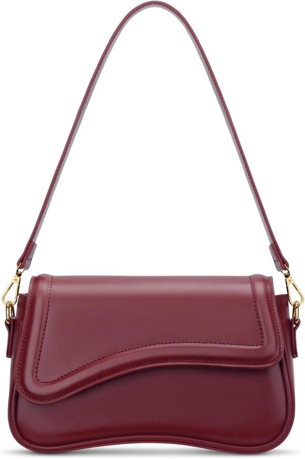 KKXIU Shoulder Bag for Women Small Hobo Handbags Cute Mini Clutch Purses | Classic Trendy Retro Underarm Crossbody Bag with Detachable Straps, Zipper Closure