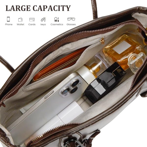 CTSEV-AP-391_4 Shoulder Bag for Women Brown Purse Vintage Leather Shoulder Handbag Trendy Everyday Purse with Pendant
