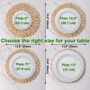 13.8" Set of 4 Round Woven Corn Husk Placemats by Laquedecraft | Protects Tables from Heat & Scratches, Perfect for Everyday Dining, Family Gatherings and Holiday Entertaining