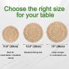13.8" Set of 4 Round Woven Corn Husk Placemats by Laquedecraft | Protects Tables from Heat & Scratches, Perfect for Everyday Dining, Family Gatherings and Holiday Entertaining