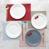 CTSEV-AP-853_2 Home Brilliant Linen Placemats Set of 4 Heat Resistant Dining Table Cloth Place Mats Kitchen Table Mats Placemats Table Decor, Natural Linen