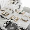 CTSEV-AP-853_3 Home Brilliant Linen Placemats Set of 4 Heat Resistant Dining Table Cloth Place Mats Kitchen Table Mats Placemats Table Decor, Natural Linen