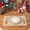 CTSEV-AP-895_2 Kevin Textile Burlap Linen Placemats Set of 4 Heat Resistant Dining Table Place Mats Washable Kitchen Table Mats, 13 x19 inches, Cream Beige