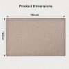 SLKQG Faux Linen Placemats Set of 4, Heat Resistant Washable Double Layer Cloth Place Mats for Dining Table, Wrinkle Resistant Linen Textured Farmhouse Kitchen Decor (4, Natural Linen)