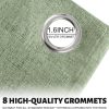 SimpleHome Light Sage Green Linen Curtains for Living Room,84 Inch 2 Panels | Curtains for Bedroom,100% Blackout Faux Linen Textured Curtains,Living Room Curtains Grommet Solid with White Liner,52W x 84L
