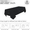 8 Pack Black Tablecloth 60 x 102 Inch Polyester Table Cloth for 6 Foot Rectangle Tables, Wrinkle Resistant Washable Decorative Fabric Table Covers for Wedding Party Banquet Buffet and Camping