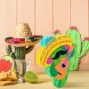 Lewtemi Cactus Piñata with Mini Sombrero Party Hats Mexican Fiesta Decorations Set with Piñata Stick Blindfold and Confetti for Cinco De Mayo Taco Birthday Party 16.1 x 13 x 3 Inch