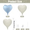 Baby Blue Heart Balloons,10Pcs Cream White Blue Foil Heart Shaped Balloons,18Inch Sand White Pastel Blue Helium Balloon for Valentines,Engagement,Birthday,Baby Shower,Wedding Party Decorations | 10Pcs 18Inch Baby Blue White Foil Heart Shaped Balloons for Birthday Engagement Baby Shower Birthday Valentines Decorations