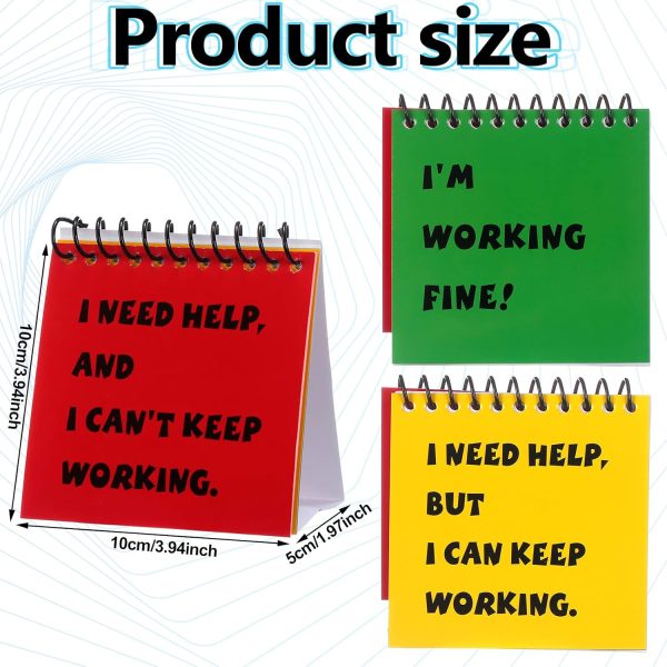 12 Pcs Classroom Teacher Must Haves, Behavior Management Tools | I Need Help Mini Flip Chart Incentives for Kids Self Assessment Cards for Elementary School Educational Learning Activities