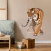 wondever Walking Tiger Wall Stickers Jungle Animals Tiger Peel and Stick Wall Art Decals for Living Room Bedroom Kids Room Playroom | Peel and Stick, Removable, Wall Art Decals, Wall Decoration, Kids Room, Bedroom Baby Nursery Playroom Decor