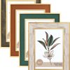 XUANLUO 4 Pack Picture Frames Farmhouse Rustic Picture Frame Sets with Distressed Wood Grain,Display Pictures Tabletop or Wall Decor (Mix Color, 5x7 (4pc))