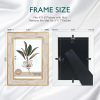 XUANLUO 4 Pack Picture Frames Farmhouse Rustic Picture Frame Sets with Distressed Wood Grain,Display Pictures Tabletop or Wall Decor (Mix Color, 5x7 (4pc))