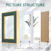 XUANLUO 4 Pack Picture Frames Farmhouse Rustic Picture Frame Sets with Distressed Wood Grain,Display Pictures Tabletop or Wall Decor (Mix Color, 5x7 (4pc))
