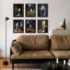 CTZA137CT_2 6 Vintage Ghost Wall Art - Gothic Spooky Funny Home Decor - Dark Forest Cute Ghost Paintings - Halloween Pumpkin Lantern