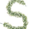 2 Pcs Babys Breath Artificial Flowers Vines Baby Breath Garland | 6 Ft Faux White Hanging Garland Real Touch Fake Babys Breath Gypsophila for Wedding Party Backdrop Wall Home Decor