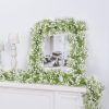 2 Pcs Babys Breath Artificial Flowers Vines Baby Breath Garland | 6 Ft Faux White Hanging Garland Real Touch Fake Babys Breath Gypsophila for Wedding Party Backdrop Wall Home Decor