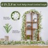 2 Pcs Babys Breath Artificial Flowers Vines Baby Breath Garland | 6 Ft Faux White Hanging Garland Real Touch Fake Babys Breath Gypsophila for Wedding Party Backdrop Wall Home Decor
