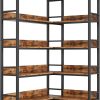 WF0245MAX_1 IRONCK Corner Shelf 5 Tiers 70LB Capacity L-Shaped Bookshelf