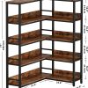 WF0245MAX_3 IRONCK Corner Shelf 5 Tiers 70LB Capacity L-Shaped Bookshelf