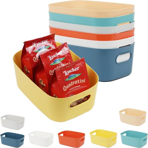 WF0522MAX_1 ZEXALOR 7PCS Drawer Organizer Bins, Small Plastic Storage Bins Storage Containers for Snack Makeup Kitchen Pantry Bathroom Cabinet Organization and Storage Bin Organizing Boxes