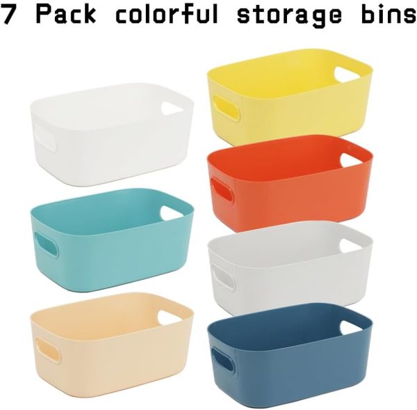 WF0522MAX_2 ZEXALOR 7PCS Drawer Organizer Bins, Small Plastic Storage Bins Storage Containers for Snack Makeup Kitchen Pantry Bathroom Cabinet Organization and Storage Bin Organizing Boxes
