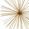 Deco 79 Metal Starburst Long Spike Wall Decor, Set of 3, 6", 9", 12"W, Gold