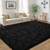 WF0756MAX_1 LOCHAS Area Rugs Fluffy Living Room Carpets for Kids Bedroom 4x5.3, Black | Ultra Soft Indoor Modern Shaggy Rug for Dorm Nursery Boys Girls Home Decor