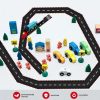 Peel and Stick Wall Decor Vehicle Road Border Decals for Kids Room Nursery DIY Vinyl Murals Boys Bedroom Decorations