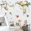 decalmile Jungle Animal Tree Branch Safari Animal Wall Decals Stickers