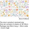Boho Watercolor Flower Wall Decals - Removable Wildflower Art for Girls Bedroom, Nursery, Kids Room - DIY Cute Vinyl Murals Decorations