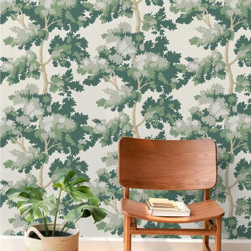 WF10039MAX_1 Tomete Forest Peel and Stick Wallpaper Tree Green Mural Removable17.3 x393 | Modern Contact Paper Peel and Stick Self-Adhesive Wallpaper for Bathroom Waterproof Vintage Renter Friendly, Easy to Install