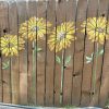 Large Flower Stencils Painting on Wood Reusable Floral Wall Stencil Templates for Painting on Wood Furniture Garden Fence Wall Mural(Sunflower)