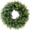 WF10540MAX_1 20” Wreaths for Front Door Spring Summer Green Boxwood Door Wreath for All Seasons Living Room Bedroom Window Wall Indoor Outdoor Farmhouse Easter St. Patrick's Independence Day Home Decoration