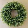 WF10540MAX_4 20” Wreaths for Front Door Spring Summer Green Boxwood Door Wreath for All Seasons Living Room Bedroom Window Wall Indoor Outdoor Farmhouse Easter St. Patrick's Independence Day Home Decoration