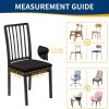Waterproof Dining Chair Seat Covers Set of 4, Stretch Removable Dining Room Seat Covers for Dining Chairs, Kitchen, Hotel, Party