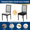 Waterproof Dining Chair Seat Covers Set of 4, Stretch Removable Dining Room Seat Covers for Dining Chairs, Kitchen, Hotel, Party