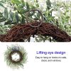 WF10681MAX_4 26'' Large Lavender & Eucalyptus Wreath for Front Door | Artificial Eucalyptus Leaves Greenery Outdoor Wreath for Wedding Farmhouse Porch Wall Room Home Decor (White)